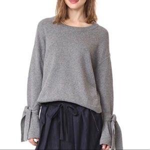 Madewell Tie-Sleeve Sweater - Gray S - Soft, cotton blend. Worn once.